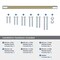 Amerock Esquire 12 inch 305mm Center-to-Center Polished Nickel/Golden Champagne Appliance Pull BP54040PNBBZ - alternate 2