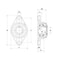 Ntn Flange Bearing, 2-Bolt, Ball, 1-7/16" Bore SUCFL207-23 - alternate 3