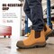 Handpoint 822 Mens 6 in Composite Toe Work Boots-Nubuck Leather Slip-On Safety Boots, 9 TAN822EE-9 - alternate 5