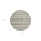 Homeroots 8' Beige Brown And Gray Round Striped Washable Indoor Outdoor Area Rug 598868 - alternate 3