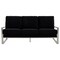 Leisuremod Jefferson Contemporary Velvet Sofa with Silver Frame, Black JAS77BL - alternate 5