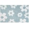 Homeroots 32" Blue And White Cotton Floral Bath Rug 635405 - alternate 1