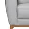 Homeroots 83" Gray Leather Sofa With Brown Legs 546406 - alternate 4