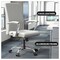 Leisuremod Evander Office Chair in Upholstered Leather and Iron Frame with Swivel and Tilt, White EO20WL - alternate 2