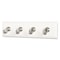 Command Decorative Key Rail, Plastic, Quartz/Silver, 8 x 1.5 x 2.13, 4 Hooks HOM-18Q - alternate 3