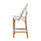 Bali & Pari Genica Classic French Two-Tone Black and White Weaving and Natural Rattan Bar Stool 251-13959-ZORO - alternate 5