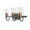 Jonathan Y Marais 21.5" 3-Light Iron/Glass Rustic Vintage LED Vanity Light, Black/Brass Gold JYL3528A - alternate 8