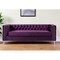 Homeroots 84" Purple Velvet Sofa With Silver Legs 543947 - alternate 1