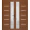 Vdomdoors Front Exterior Prehung Metal-Plastic Double Doors / MANUX 8088 Walnut / Office Commercial and Resid MANUX8088DEXD-WLN-RH-W72xH80 - alternate 1