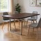 Homeroots 59" Espresso And Silver Solid Wood And Metal Sled Base Dining Table 490329 - alternate 3