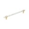 Amerock Carrione 10-1/16 inch 256mm Center-to-Center Marble White/Champagne Bronze Cabinet Pull BP36664MWCZ - alternate 1