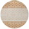 Homeroots 8' Orange Beige And Ivory Round Geometric Washable Indoor Outdoor Area Rug 613863 - alternate 4