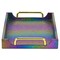 Homeroots 16in Rainbow Faux Shagreen Serving Tray With Handles 713549 - alternate 4