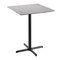Flash Furniture 36" Square Tabletop, Seamless Surface Technology, Gray Faux Concrete, 30x30 Black Bar Height X-Base ST-SQ36-CMGY-T3030B-GG - alternate 1
