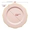 Smarty Had A Party 7.5" Pink with Gold Rim Round Blossom Disposable Plastic Appetizer/Salad Plates (120 Plates), 120PK 4847PG-CASE - alternate 4