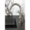 Kingston Brass One-Handle Single-Hole Bathroom Faucet with Deck Plate and Push Pop-Up Drain, Brushed Nickel KSD2218RX - alternate 4