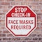 Signmission Stop Check-in Face Masks Required, 10 inch X 10 inch, Aluminum Metal Signs, 5PK OC-A-5Pack-10-54 - alternate 3