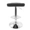 Elama 2 Piece Tufted Faux Leather Adjustable Bar Stool with Low Back in Black with Chrome Base ELM-509A-BLK - alternate 3