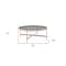 Homeroots 35" Gray and Gold Glass And Stainless Steel Round Coffee Table 489061 - alternate 3