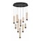 Euf Cambre, Chandelier , 10-Light, 22", Matte Black, Travertine 50130-016 - alternate 2