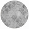 Homeroots 8' Gray Charcoal And Ivory Round Abstract Washable Indoor Outdoor Area Rug 577669 - alternate 2