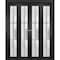 Sartodoors Sliding Closet Double Bi-fold Doors Planum 2122 Black Solid Core Modern Interior PLANUM2122DBF-BLK-96 x 84 (4* 24x84) - alternate 1