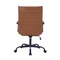Leisuremod Harris High-Back Faux Leather Swivel Office Chair, Iron Frame HOTBL19LBRL - alternate 3