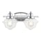 Jonathan Y Orleans 16.75" 2-Light Iron/Glass schoolhouse LED Vanity Light, Chrome JYL3531A - alternate 1