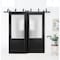 Sartodoors Slab Barn Door Panel 30 x 80 inches, Lucia 22 Matte Black with Rain Glass, Sturdy Finished Doors ,  LUCIA22S-BLK-30 - alternate 4