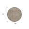 Homeroots 8' Taupe Brown And Gray Round Oriental Washable Indoor Outdoor Area Rug 598084 - alternate 5