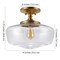 Jonathan Y Marfa 14" 1-Light Modern Farmhouse Schoolhouse Frosted Glass/Metal LED Semi Flush Mount, Brass Gold JYL7517B - alternate 3