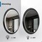 Fab Glass And Mirror Round LED Mirror for Bathroom, Black Metal Frame, 28in, Tempered, Glass, Wall Mirror HC28RD-FB - alternate 6