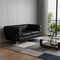 Homeroots 69in Black And Silver Italian Leather Loveseat 477571 - alternate 4