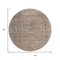 Homeroots 8' Brown And Beige Round Abstract Washable Indoor Outdoor Area Rug 615994 - alternate 3