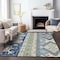 Homeroots 10' X 14' Navy Blue Green And Gray Aztec Washable Indoor Outdoor Area Rug 598489 - alternate 2