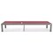 Leisuremod Marlin Patio Chaise Lounge Chair with Grey Aluminum Frame, Burgundy MLGR-77BRG - alternate 2
