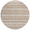 Homeroots 8' Brown And Beige Round Southwestern Washable Indoor Outdoor Area Rug 587514 - alternate 3