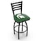 Holland Bar Stool Co 30" Blk Wrinkle Michigan State Swivel Bar Stool, Ladder Back L01430MichSt - alternate 1