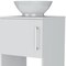 Homeroots 18" White And Silver Wood Freestanding Bathroom Vanity With White Sink 543632 - alternate 4