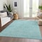 Homeroots 10' X 14' Aqua And Ivory Floral Washable Indoor Outdoor Area Rug 582325 - alternate 4