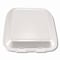 Plastifar Foam Hinged Lid Containers, 3-Compartment, 7.56 x 8.25 x 2.38, White, Foam, 200PK 12109 - alternate 2