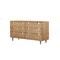Homeroots 60" Sandy Brown Solid Wood Six Drawer Double Dresser 524131 - alternate 3