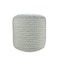 Homeroots 20in Blue Polyester Round Geometric Indoor Outdoor Pouf Ottoman 517440 - alternate 1