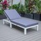 Leisuremod Chelsea Modern Outdoor White Chaise Lounge Chair With Blue Cushions CLW-77BU - alternate 4