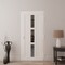 Vdomdoors Front Exterior Prehung Metal-Plastic Door Frosted Glass / MANUX 8112 White Silk / Office Commercial MANUX8112EXD-WS-W32-H80-LH-I - alternate 2