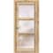 Sartodoors Sliding French Pocket Door with Frosted Glass, Lucia 2552 Oak, Kit Trims Rail Hardware, Solid Woo LUCIA2552PD-DUB-28 - alternate 1