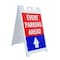 Signmission Event Parking Ahead With Up Arrow, A-Frame & 2 Decals Installed, Heavy-Duty Plastic Frame SBHD-D-2436-EventParkingAheadWithUpArr - alternate 1