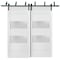 Sartodoors Sliding Closet Frosted Glass 2 lites Barn Bypass Doors 48 x 80 inches, Lucia 4010 White Silk, Sturd LUCIA4010BBB-WS-48 - alternate 1