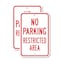 Signmission No Parking Restricted Area, 18'' X 24'' 2 Signs, Heavy Gauge Aluminum, 2PK A-1824-2PACK-2924 - alternate 1
