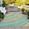 Homeroots 3' X 5' Teal Blue Pink And Peach Abstract Washable Indoor Outdoor Area Rug 631251 - alternate 2